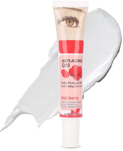 Crema para ojos para contorno de Ojos Antiarrugas Anti-edad para ojeras bolsas patas de gallo e hinchazón Natural Goji Berry Eye Gel Crema para día/noche hidratante