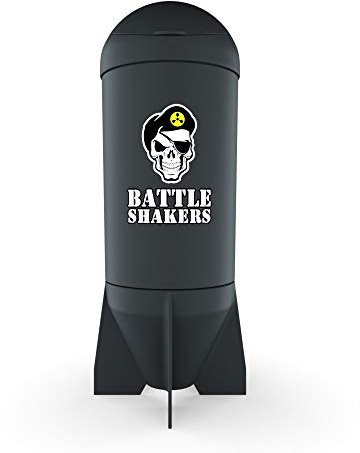Battle Shakers Missile | Military Themed Shaker Bottle | Leak-Proof Protein Cup with Storage Compartment | Mix Protein Powders & More | Durable & Dishwasher Safe | 20 Oz