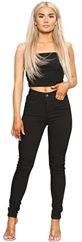 989Zé ENZO Womens Skinny Jeans Trousers Ladies Denim Slim Fit Stretch Pants Plus Sizes (as8, Numeric, Numeric_10, Regular, Regular, Black, 10, Stretch)
