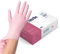 ABD Guantes Nitrilo Desechables sin polvo, sin látex, 100 unidades/caja, guantes desechables, disponibles en talla S, M, L y XL(LATEX FREE) (M, Rosa)