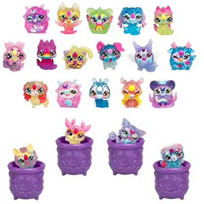 Magic Mixies Minis - Shimmerverse-Serie Megapack mit 4 verborgenen, individuellen Mixies in 4 Mini-Kesseln und 5 neuen Teams mit einzigartigen Zauberkräften