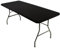 XQZMD Mantel rectangular ajustable, mantel todo incluido con elástico, para mesa de jardín, mesa plegable, escritorio rectangular para exteriores, cocina, patio (negro, 120 x 58 cm)