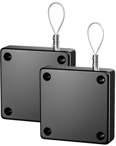 Ferme Porte Automatique, 2 Pcs 12KG Ferme-porte à Capteur Automatique, Installation Sans Trou, Fermeture Porte à Cordon, Avec Clé de Serrage et Adhésif, pour Chambre à Coucher Salle de Bain Bureau