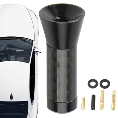 Antena de Radio para automóvil,Antena de Radio para camión | Antena para Parabrisas de Coche de 3,5 cm | Antenas de vehículo de Montaje en Techo de Metal, Antena receptora estéreo de Fibra de Carbono