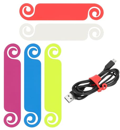 PATIKIL Cable Tags Multicolor Cable Management Labels Cord Identification Tags, Wire Cord Markers for USB Computer Phone Charger Power - 20Pcs (5 Color)