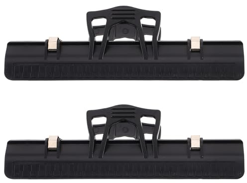 Angoily 2 Pièces Pince Plastique Noire Épaisse et Large, Clip Créatif pour Partitions Musicales, Porte-page Solide et Pratique pour Musique et Documents