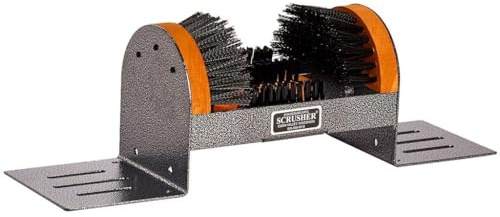 Scrusher Big Boot Cleaner - Extra Wide Heavy Duty Boot Brush/Shoe Cleaner, Weather Resistant Steel Frame, Made in The USA