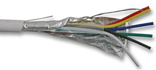 kenable Alarm Security SCREENED CCA Cable 6 Core White 100m [100 metres]