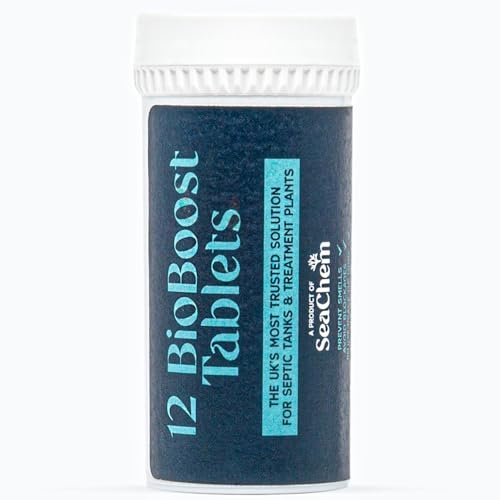 BioBoost Septic Tank Treatment Tablets - 12-Month Supply - Powerful Bacteria & Enzyme Booster to Eliminate Smells, Unblock Tanks & Maintain Healthy Wastewater Systems