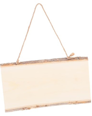 Milisten Placa de madera para colgar en sin terminar, placa de madera, letreros de puerta para manualidades, arte en la pared con cuerda para pintar, escribir, manualidades, M