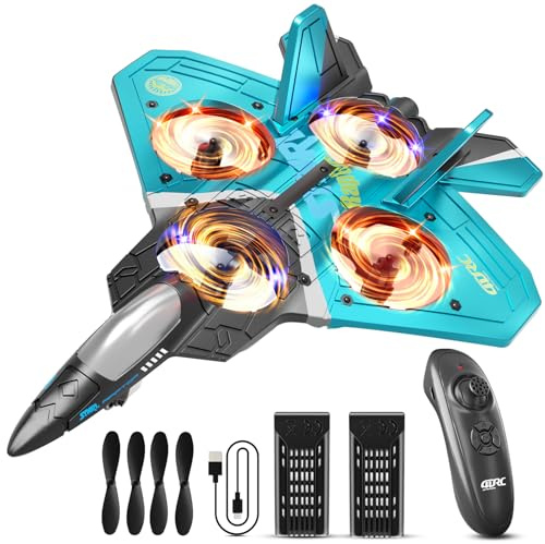 4DRC Avión teledirigido con Control Remoto, 6 Canales, 2,4 GHz, avión de Control Remoto para Principiantes, Avión RC para Adultos y niños, Simple y Listo para Volar