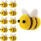 10 Stück Biene Filzen Wolle Mini Biene Dekoration, Filzbienen Klein Bienen Figuren Streudeko Biene Gefilzte Bienen Verzierungen für Babyparty Kostüm DIY Handwerk Anhänger Wand Hut Deko (Biene)