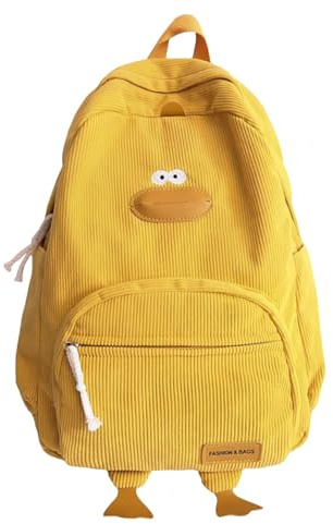 Cartoon-Ente-Schultasche | Entzückende Enten-Kinderschultasche | Cartoon-Rucksack mit großer Kapazität | Entenförmige Studententasche, weicher Plüsch-Enten-Rucksack, Kinderrucksack mit Taschen, weiche
