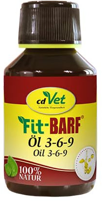 Fit-Barf Öl 3-6-9 100 ml | für Hunde und Katzen zur optimalen Versorgung mit essentiellen Fettsäuren