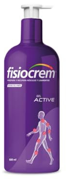 FISIOCREM | Gel Active | 600ml | Gel Efecto frío | Prepara músculos y ligamentos | Evita lesiones | Vida cotidiana o Deporte | Árnica, Caléndula, Hypericum y Melaleuca
