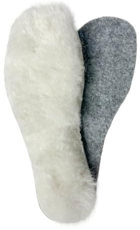 Hollert Einlegesohlen für Kinder aus Merino Lammfell Weiß natürliche Wärme Schuheinlagen Größe 33 EU
