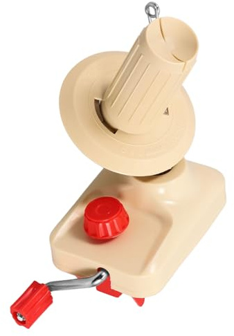 LAPYAPPE Avvolgitore per Gomitoli di Lana Manuale Rosso Strumento Compatto per Lavori Maglia e Uncinetto Manovella Facile da Usare Adatto Vari Tipi di Filati Portatile e Salvaspazio