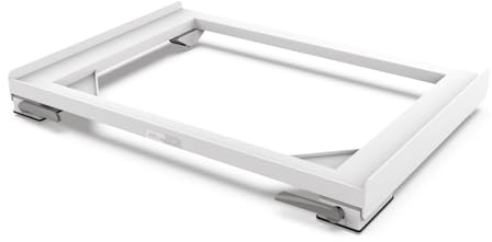 Meliconi BASE MOVE SLIM SIOC, con Ruote e Freni, Antivibrazione, Imballo Anti Rottura per Lavatrice e Asciugatrice SLIM 47x60cm, robusta supporta 250kg, Bianca