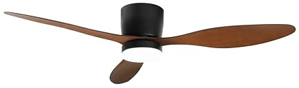 Orbegozo CP 167132 takfläkt 132 cm 30 W DC-motor 6-växlad 3 blad ABS tyst fjärrkontroll LED 27 W 3 000 lm vändbar sommar/vinter timer 2 timmar