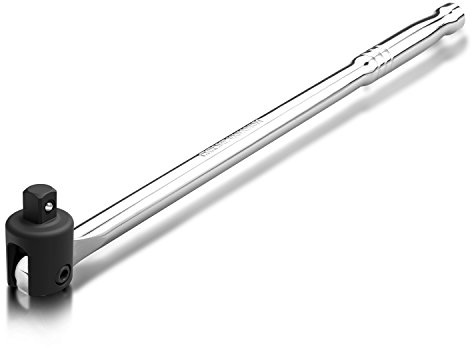 NEIKO 00206A 1/2 Breaker Bar, 1/2-Inch Drive 24-Inch Breaker Bar, Flex Head Chrome-Moly Cr-Mo, Lug Nut Wrench, Tire Bar, Cheater Bar