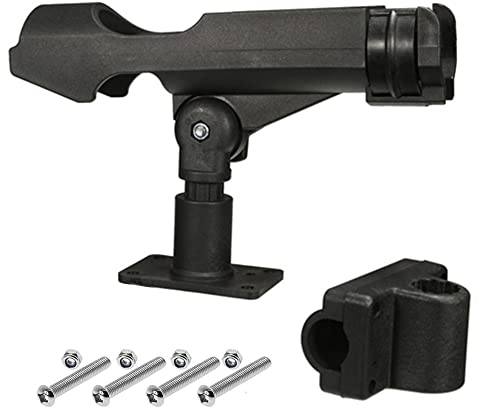 Rutenhalter für Boot Kajak, Multifunktions Angelrutenhalter Drehbar, Angelrutenhalter Stabil 360 Grad Drehbar und einfach stellbar