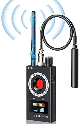 PNGOS Hidden Camera Detector Wanzen Detektor RF Wireless,K18 Wanzenfinder versteckte Kamera detektor,Wird Verwendet,um Versteckte Kamera,Drahtlose Geräte,GPS,Abhörgeräte,Ortungsgeräte zu erkennen