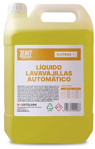 Hostelpak | 5L - Líquido lavavajillas automático, Limpieza profunda, Eficaz contra todo tipo de suciedad, Detergente líquido maquinas
