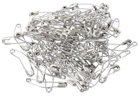 YOKIVE 100Pcs Épingles de Sûreté Courbées en Nickel Plaqué, Épingles de Courtepointe | Fixation de Vêtements, Idéales pour l'Artisanat, la Courtepointe, la Couture (Ton Argent, 1,5 Pouce)
