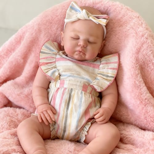iCradle Reborn Baby Dolls 60cm-24 inch Cute Sleeping Dolls Soft Baby Vinyl Realistic Newborn Dolls Real Handmade Dolls For Age 3+