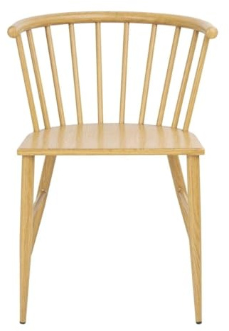 Bolero Harrowdene Metal Side Dining Chairs Wood Effect (2 pack) - Kitchen, Living Room, Chair Set FU526