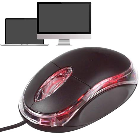 CAPUTADOR DE MOUSO CABLADO - MOULADO óptico Wired | Ratón de diseño ergonómico de LED USB, Ratones de Juego con Cable portátiles, con Cable para programables, de computadora portátil