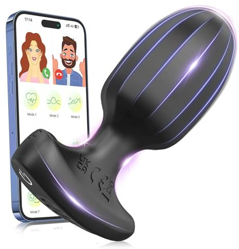 Vibratoreper Uomo Plug Analesex con Telecomando, Sex Toys Anali Dildo con 9 Modalità di Vibrazione Sextoysdonna, Plug Anale da Uomo Prostata Vibratore Toys per Donna