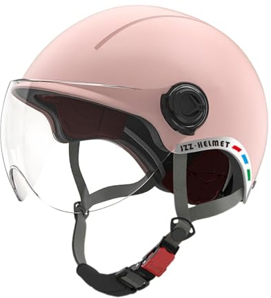 Folpus Casco para vehículos eléctricos, Media máscara, protección para Ciclismo, Casco de Montar para Adultos, Rosa