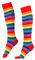 Rainbow Socks,Long Womens Stripe Medium Tube Copsplay Fashion Show Knee Length Cotton Stripy Patterned Stockings,Leg Warmers Thigh Highs Clothes,Colourful Pride Day Gifts Crazy Sock for Kids,Women