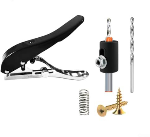 Efficient Punching Pliers with Customizable Depth Settings for a Range of Material Thicknesses (Black 8mm)