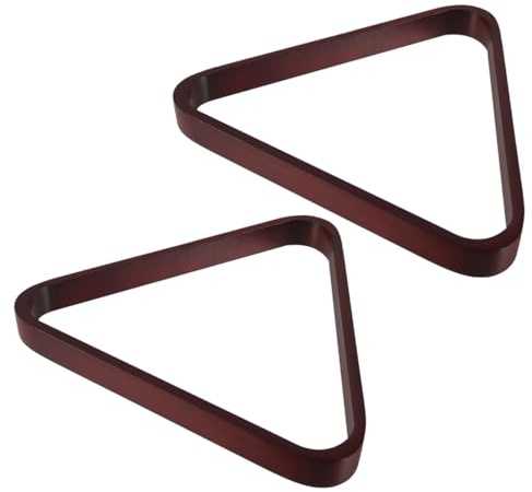 TOPBATHY 2 Pezzi Triangoli da Biliardo in Legno Solido per Palline da Supporto per Tavolo da Pool Accessori per Biliardo con Bordi Lisci per Protezione Tavolo