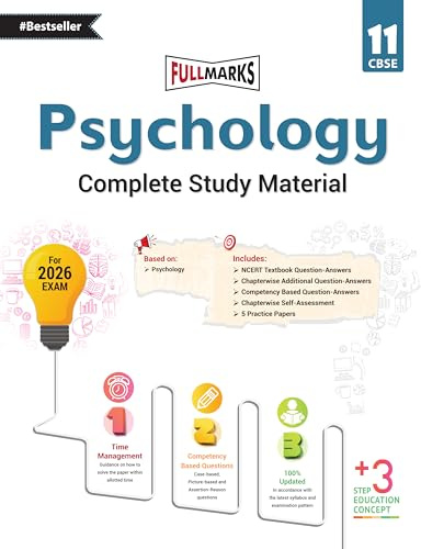 Full Marks Psychology Complete Study Material Class 11 | Based on Latest NCERT Textbook Psychology and CBSE Syllabus | Includes Chapterwise Summary, Solved Q/A, Practice Papers and More