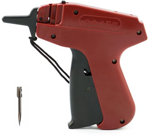 Pokornys – Etikettierpistole A&J 90S Standard – Heftpistole zur Befestigung von Preisschildern an Textilgewebe wie Kleidung, Lederwaren UVM. (1, Rot)