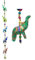 Rastogi Handicrafts Hängende Elefantendekoration, indischer Stoff, 5 Stück, 85 cm, Mehrfarbig, Diwali, Fest