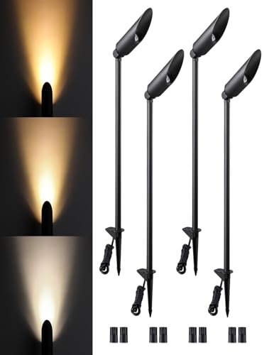 LEONLITE 4-Pack 5CCT Low Voltage LED Landscape Spotlight Oil Rubbed Bronze