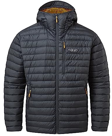 Rab Men's Microlight Alpine Jacket - Lightweight Down Coat for Trekking, Climbing, & Skiing - Beluga - X-Large