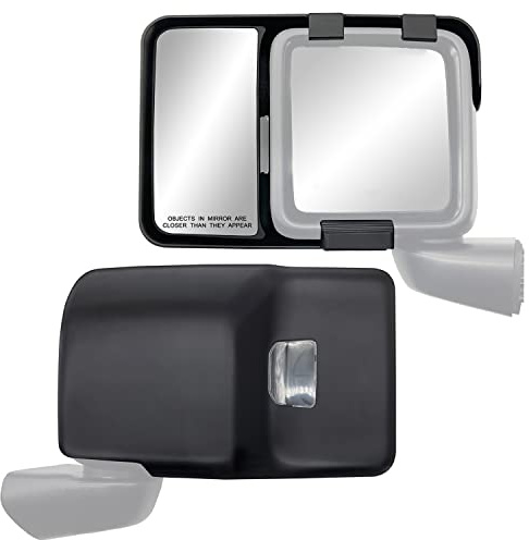 K Source Snap & Zap Custom Fit Towing Mirror Pair for Jeep Wrangler, Gladiator, Black