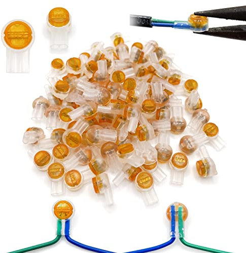LIUJINCAN 100PCS UY2 K2 Network Cable Connectors, Telephone Wire Gel-Filled Connectors Waterproof Button