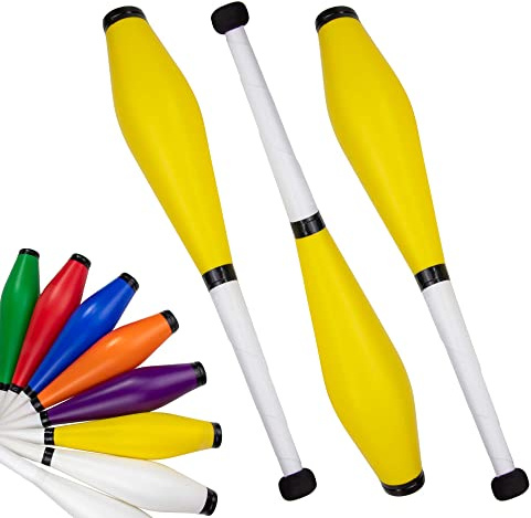 Juggle Dream Trainer Street Mazze da Giocoleria Set di 3 Trainer Club - Set di Giocoleria per Principianti e Giocolieri Avanzati (Giallo)