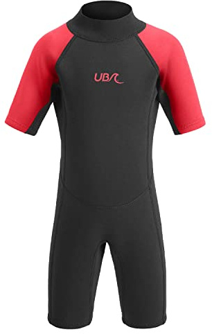 Sharptooth WS1325 Combinaison de plongée courte pour enfant Rouge 13-14 ans