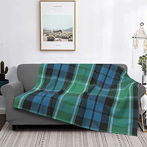 Decke Graham of Menteith Tartan Ancient, warmes Flanell-Fleece, Plüsch, weich, Sofaüberwurf, Decke als Bettdecke/Bettlaken, 150 x 200 cm
