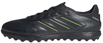 adidas Unisex COPA Pure III League Turf Football Boots, Core Black/DGH Solid Grey/Lucid Lemon, 8 UK