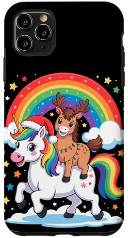 Cheval Licorne Arc-en-Ciel Équitation Chevaux Coque pour iPhone 11 Pro Max