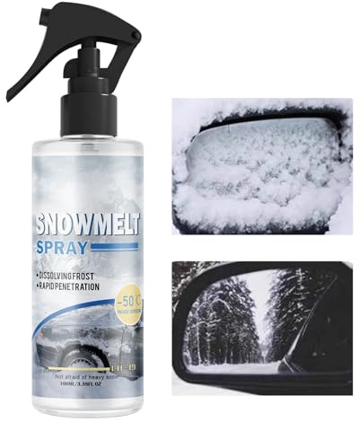 Descongelante líquido para limpiaparabrisas – Limpiador removedor de deshielo 100 ml – Descongelador de parabrisas – para heladas al aire libre, ventana, congelador, refrigerador exterior