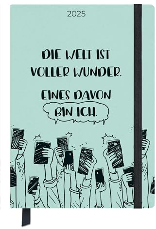 Visual Words 2025 Diary Annual Companion: Diary 13 x 18.5 cm I Calendar in German I Space for Notes and Bookmark Ribbon